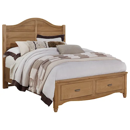 Solid Wood King Shiplap Storage Bed